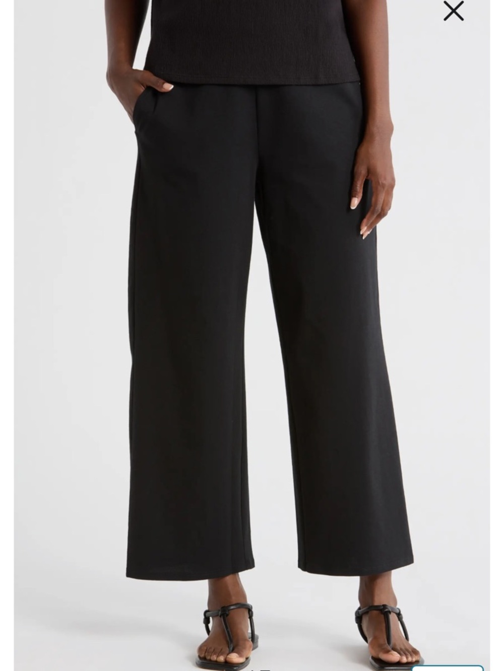 Eileen Fisher Black Wide Leg Pants
